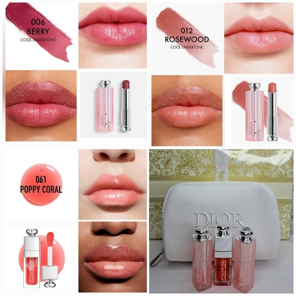 DIOR LIP GLOW & LIP GLOW OIL, BAG,5-PIECE SIGNATURE GIFT SET 'SPECIAL EDITION' - Picture 4 of 16